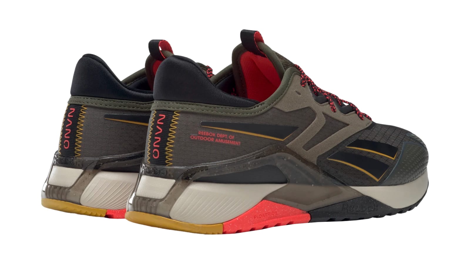 Reebok Nano X2 - Adventure - Men's - Army Green / Core Black / Neon Cherry